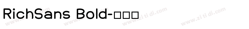 RichSans Bold字体转换